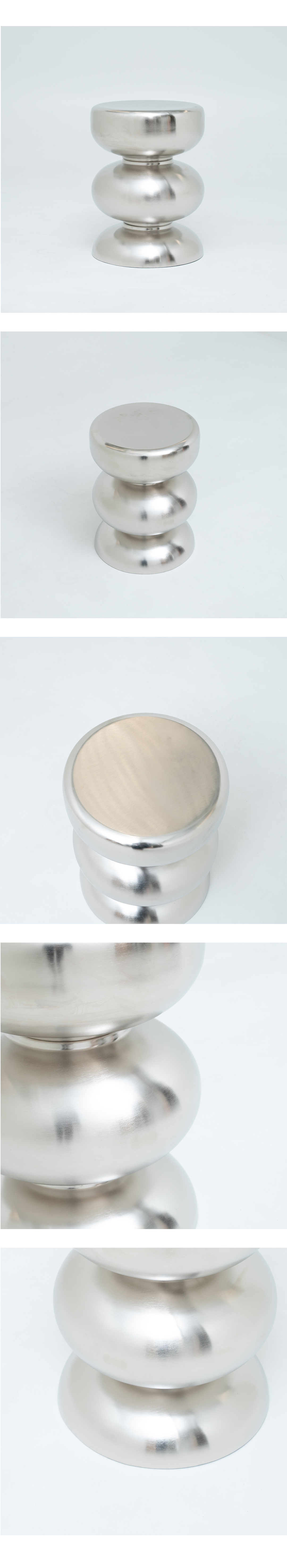 Contour Stainless Side Table & Stool (DCSST19)