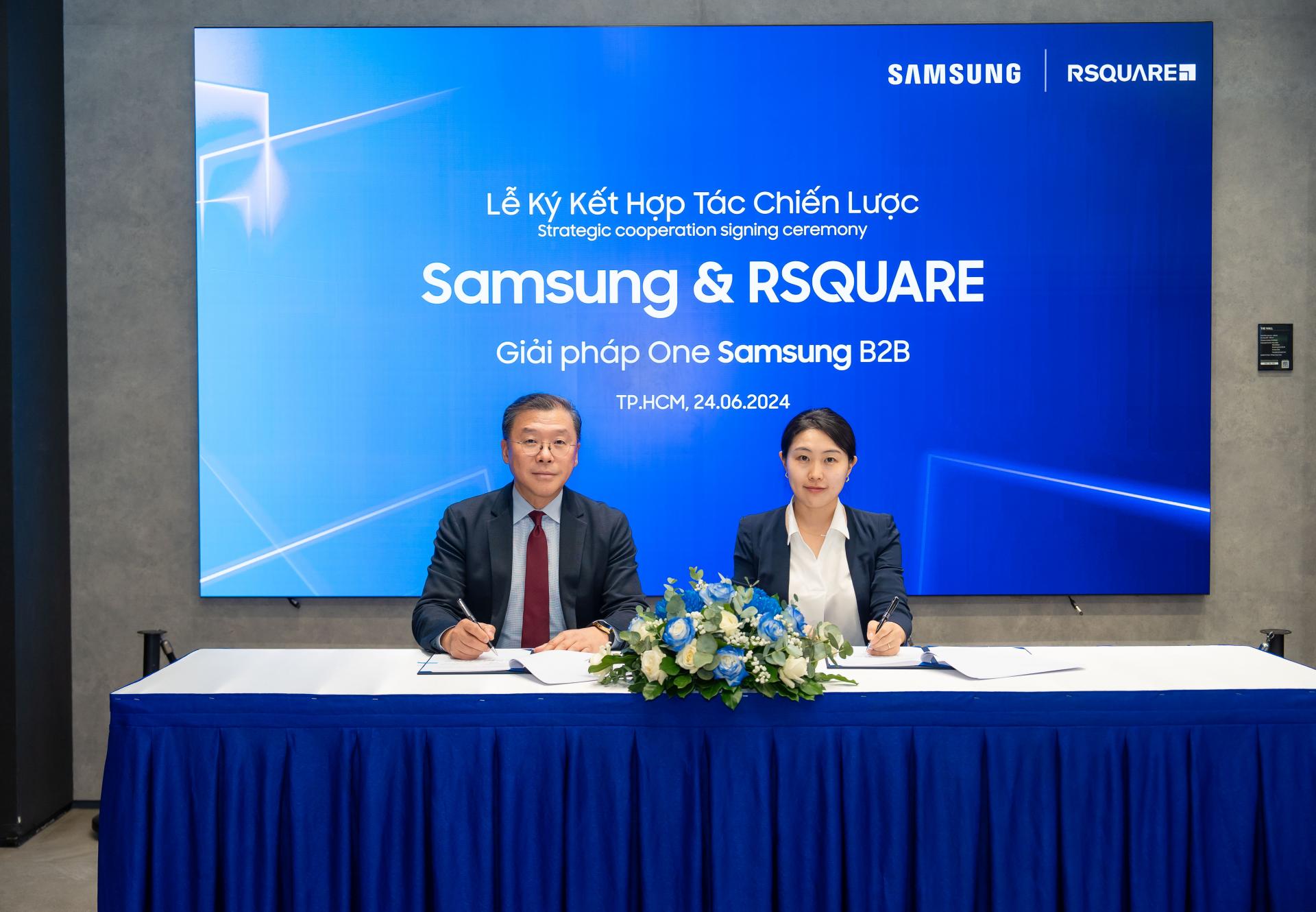 Lễ ký kết MOU giữa RSQUARE và Samsung Electronics Việt Nam