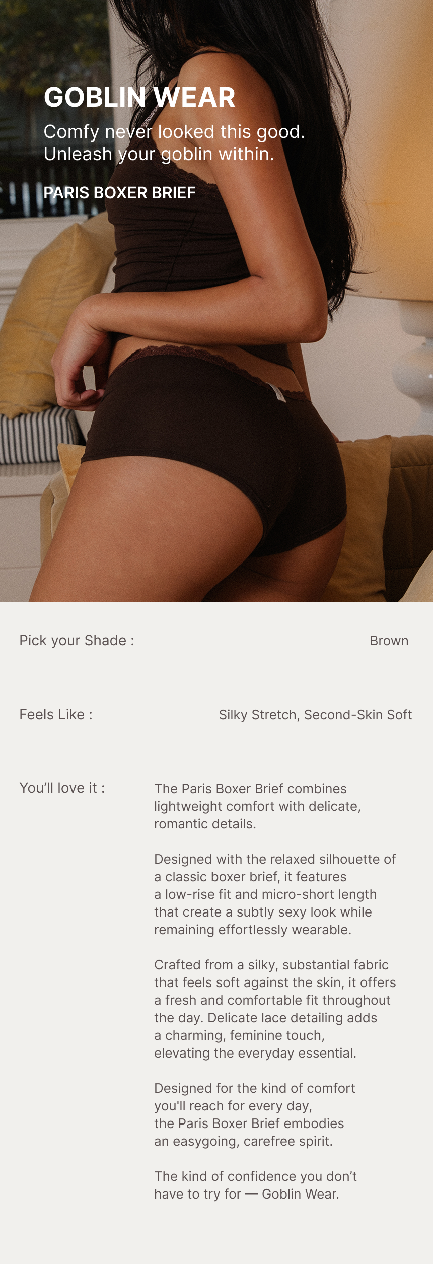 Paris Boxer Brief (Brown)
