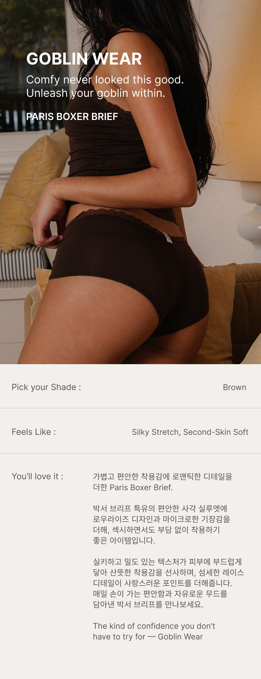 Paris Boxer Brief (Brown)