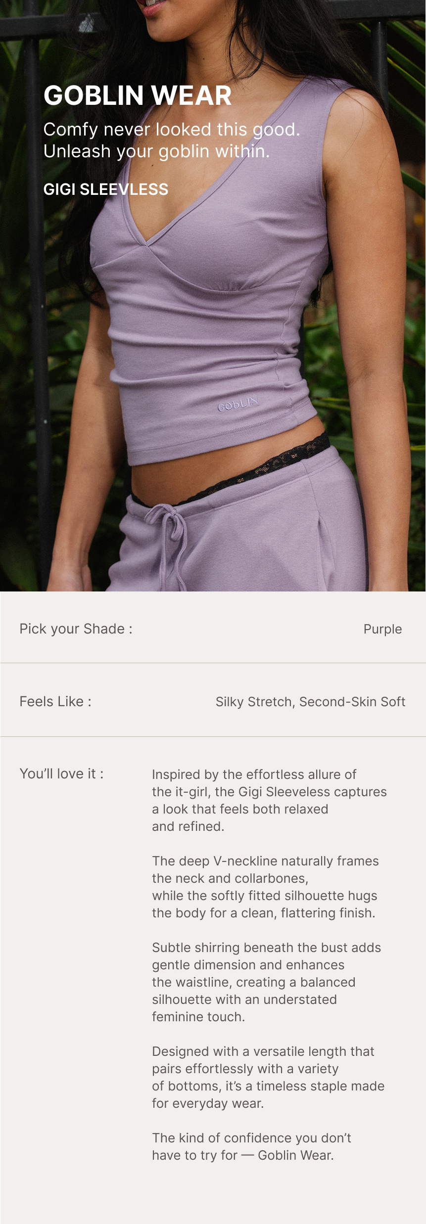 Gigi Sleevless (Purple)
