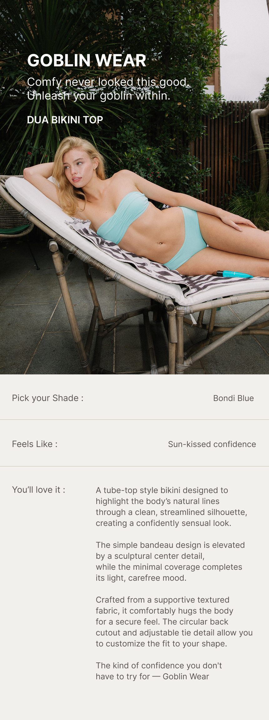 Dua Bikini Top (Bondi Blue)