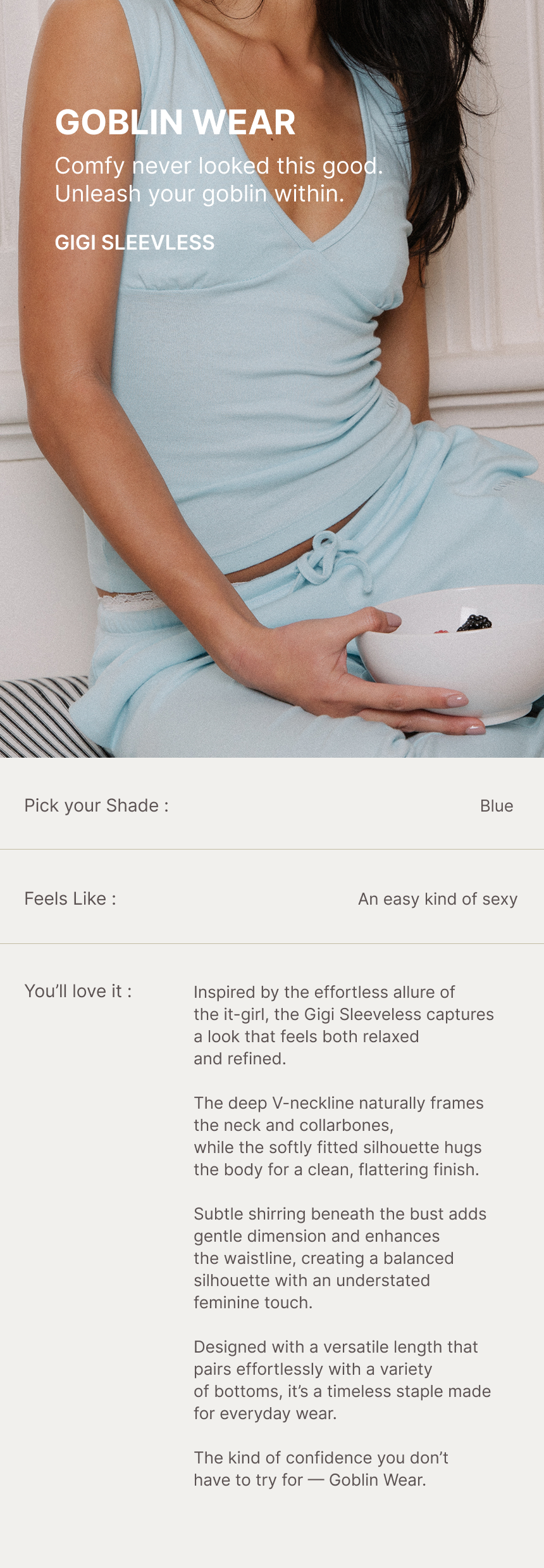Gigi Sleevless (Blue)