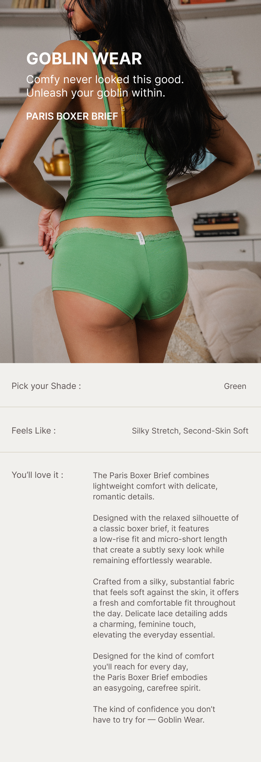 Paris Boxer Brief (Green)