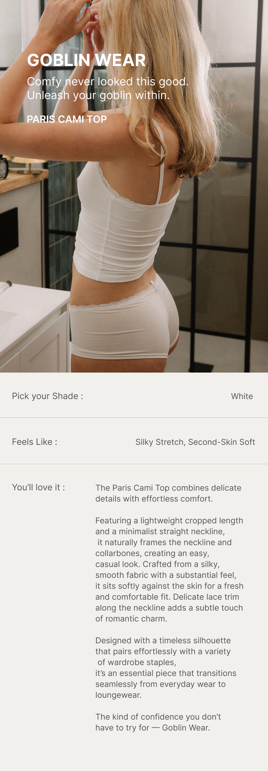 Paris Cami Top (White)