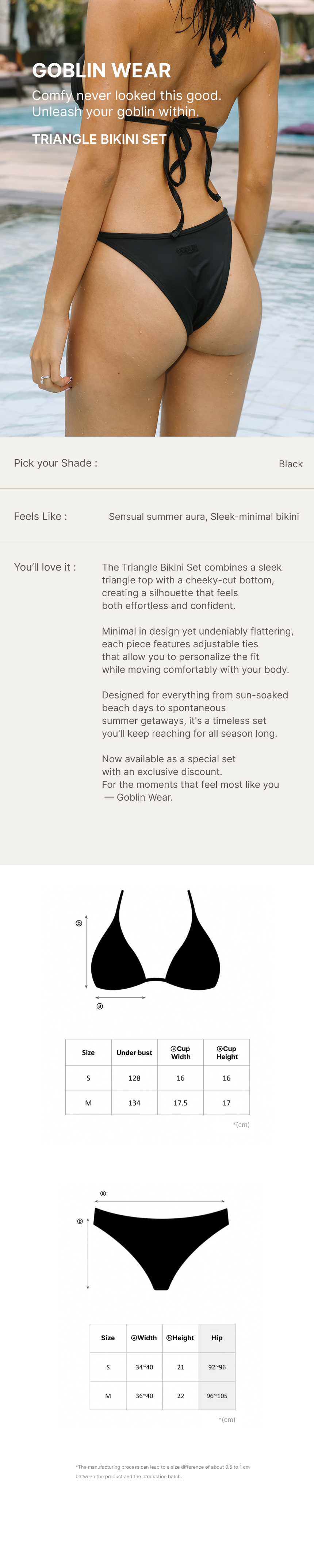 Triangle Bikini Set(Black)