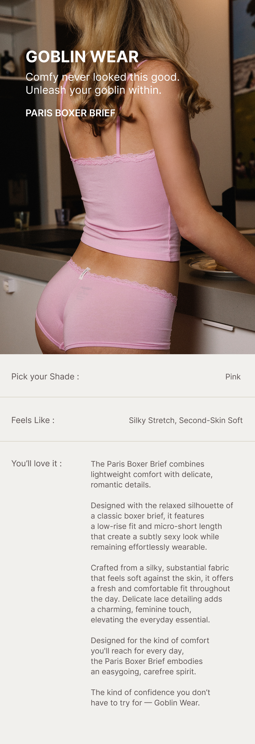 Paris Boxer Brief (Pink)