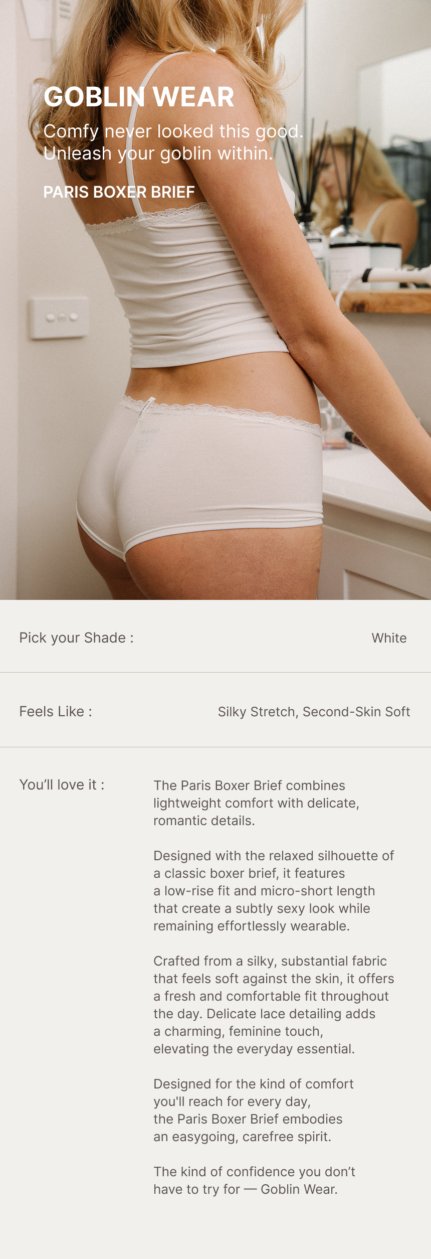 Paris Boxer Brief (White)
