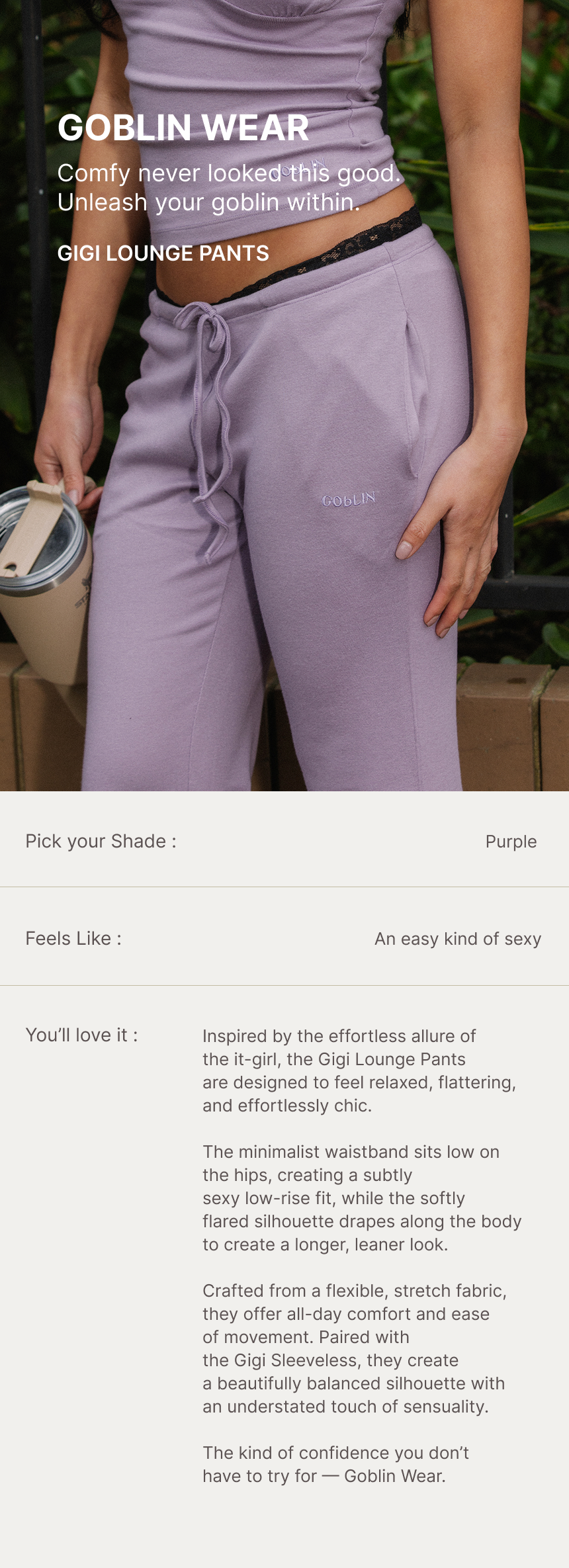Gigi Lounge Pants (Purple)