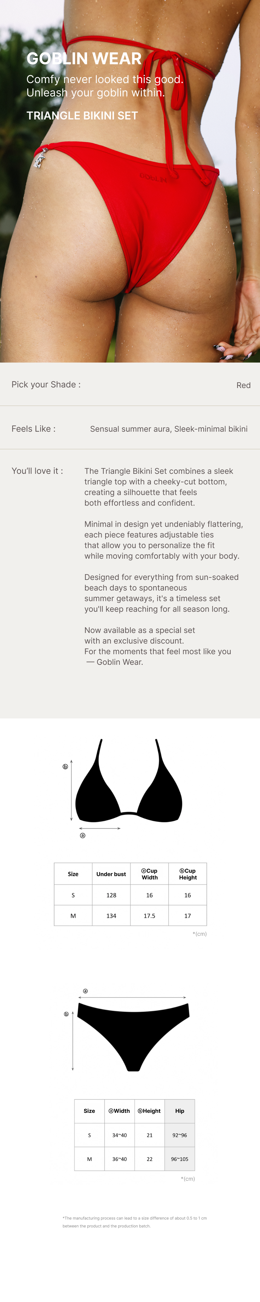 Triangle Bikini Set(Red)