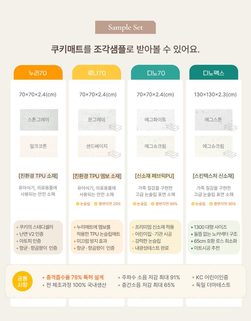 쿠키매트 샘플박스
