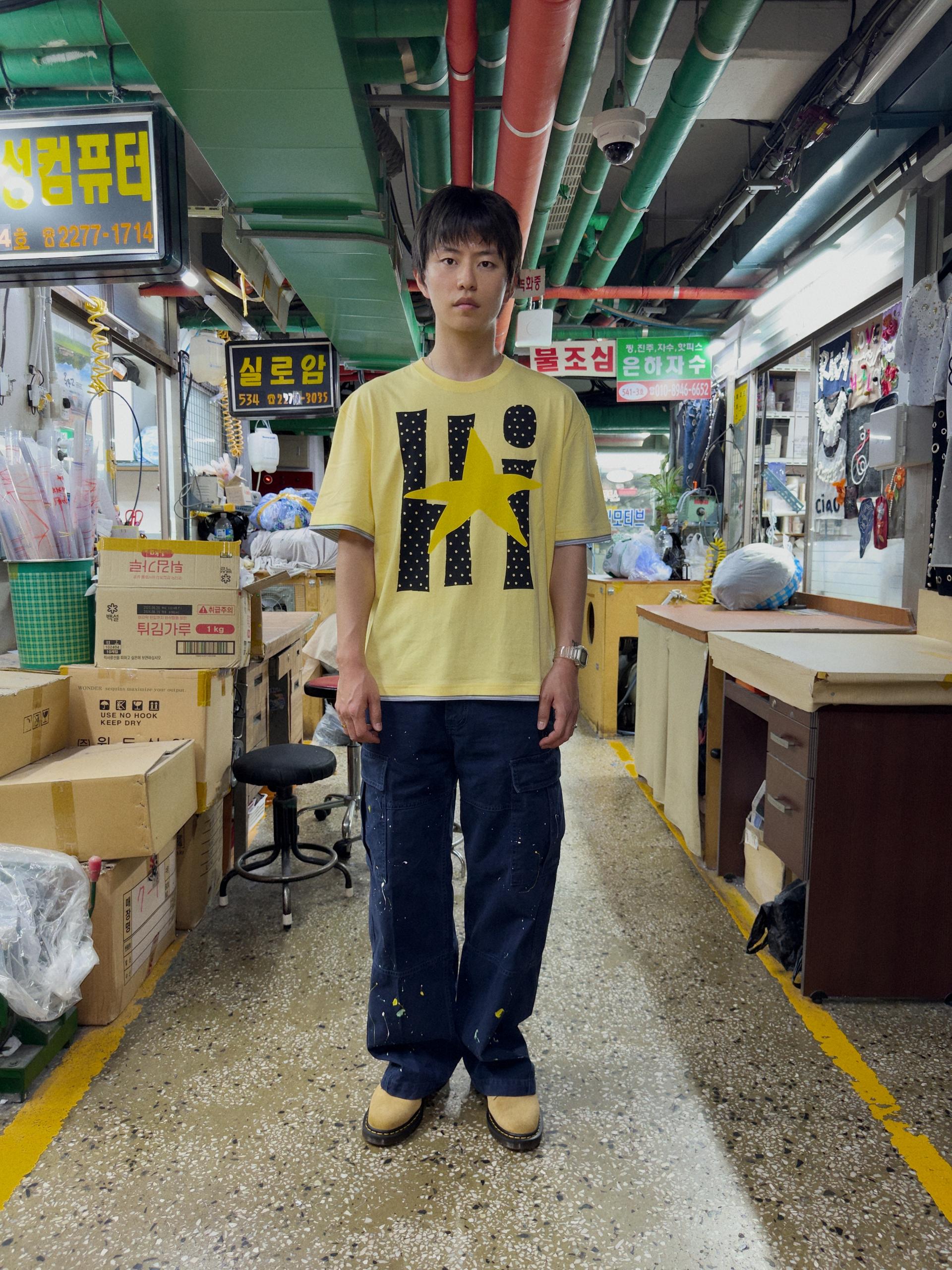 Hi Stripe Layered Tee (YELLOW)
