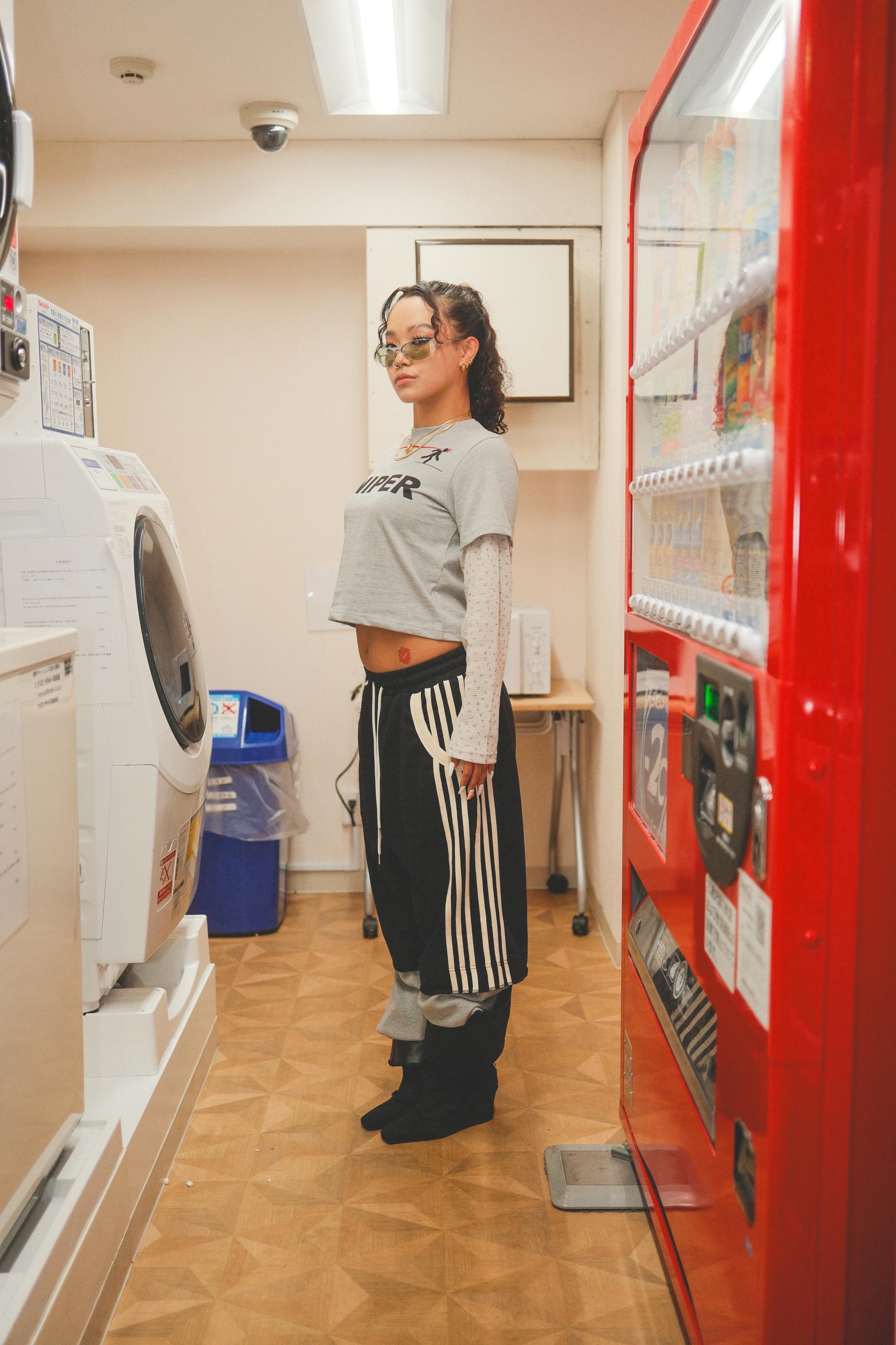 Mix Matched Waffle Layered Longsleeve (MELANGE GRAY)