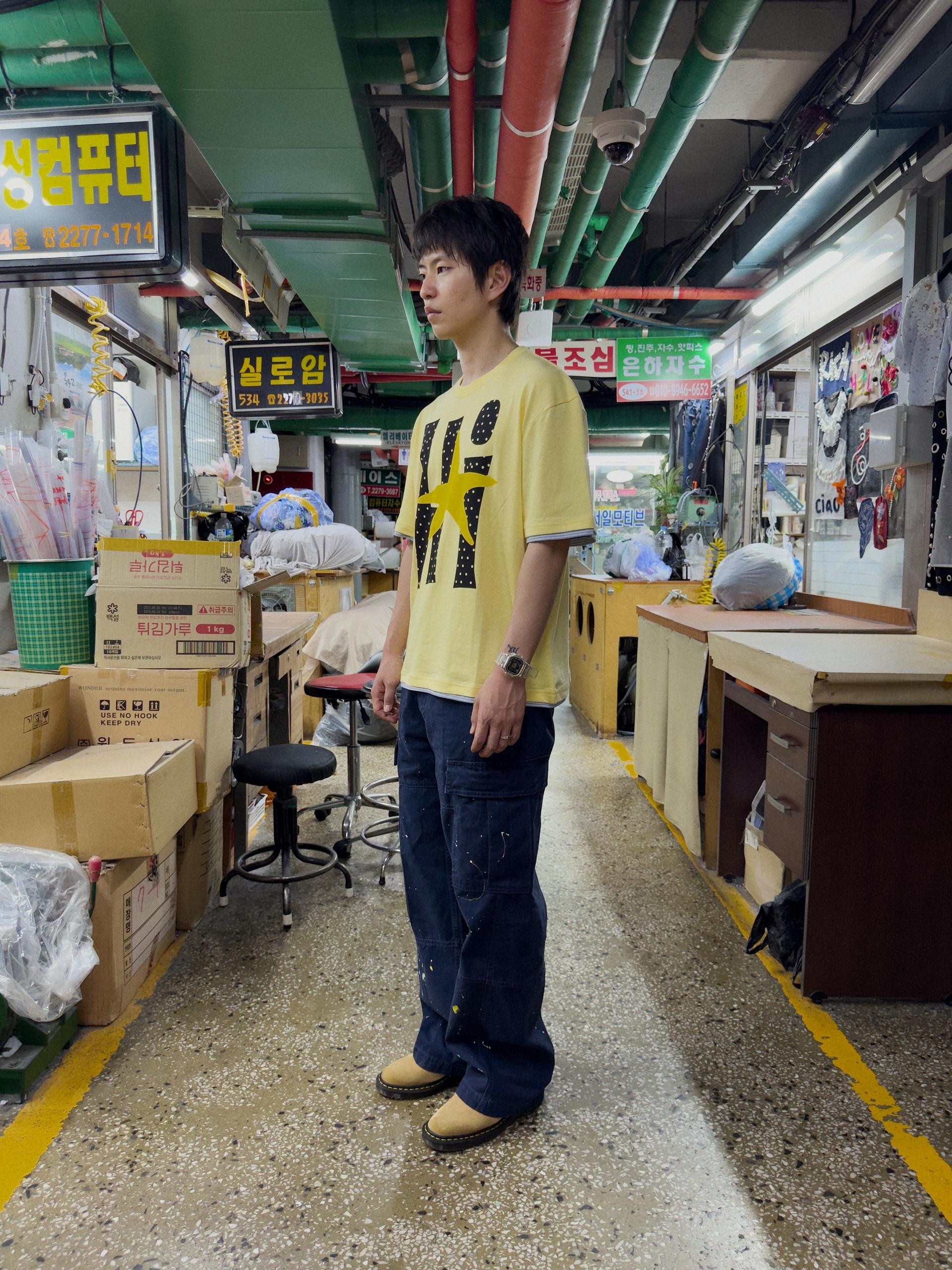 Hi Stripe Layered Tee (YELLOW)