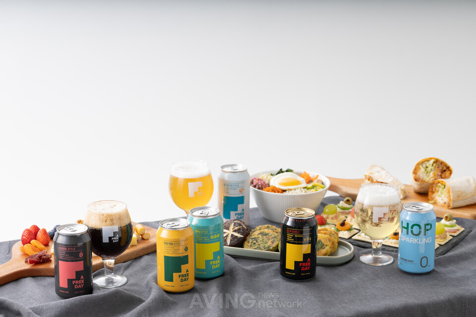 수제맥주의 풍미를 고스란히 담은 논알콜맥주 '어프리데이' 라인업 모습. | 제공-㈜부족한녀석들