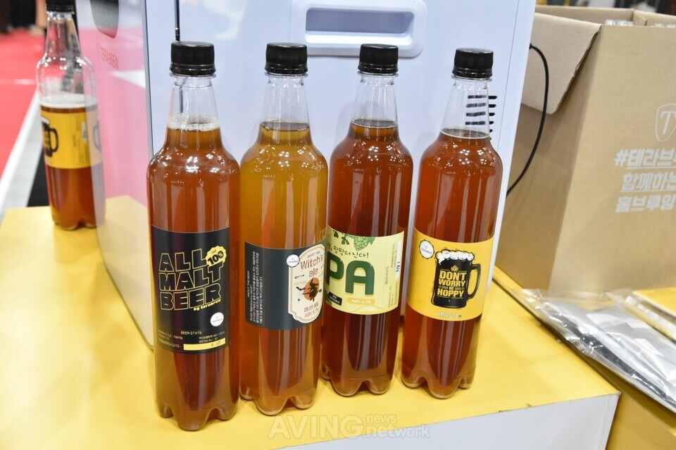  Craft beers brewed using Tera Brew’s machine on display | Photo by AVING News