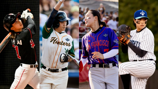 미국에서 72년 만에 시작된 여성 프로야구 리그(WPBL·Women's Pro Baseball League)에 진출한 한국 선수들. 왼쪽부터 박민서, 김현아, 박주아, 김라경 선수. ©WPBL·박민서 제공