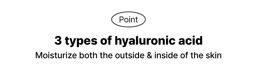 Point 3: three types of hyaluronic acid