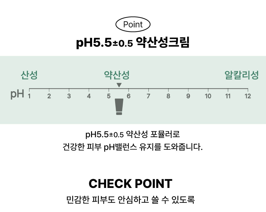 pH5.5±0.5의 약산성 크림