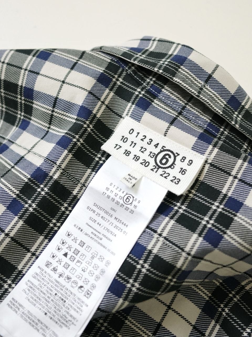 메종마르지엘라 26 리버시블 체크 셔츠
