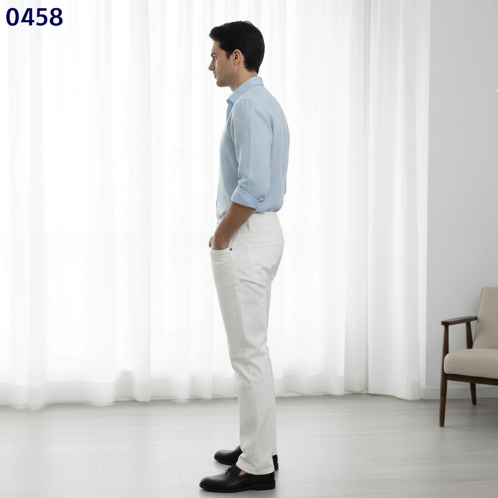 [단순반품ok] 제냐 디테일 포인트 화이트 팬츠