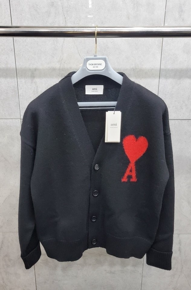 아미 빅하트 로고 울가디건 2color