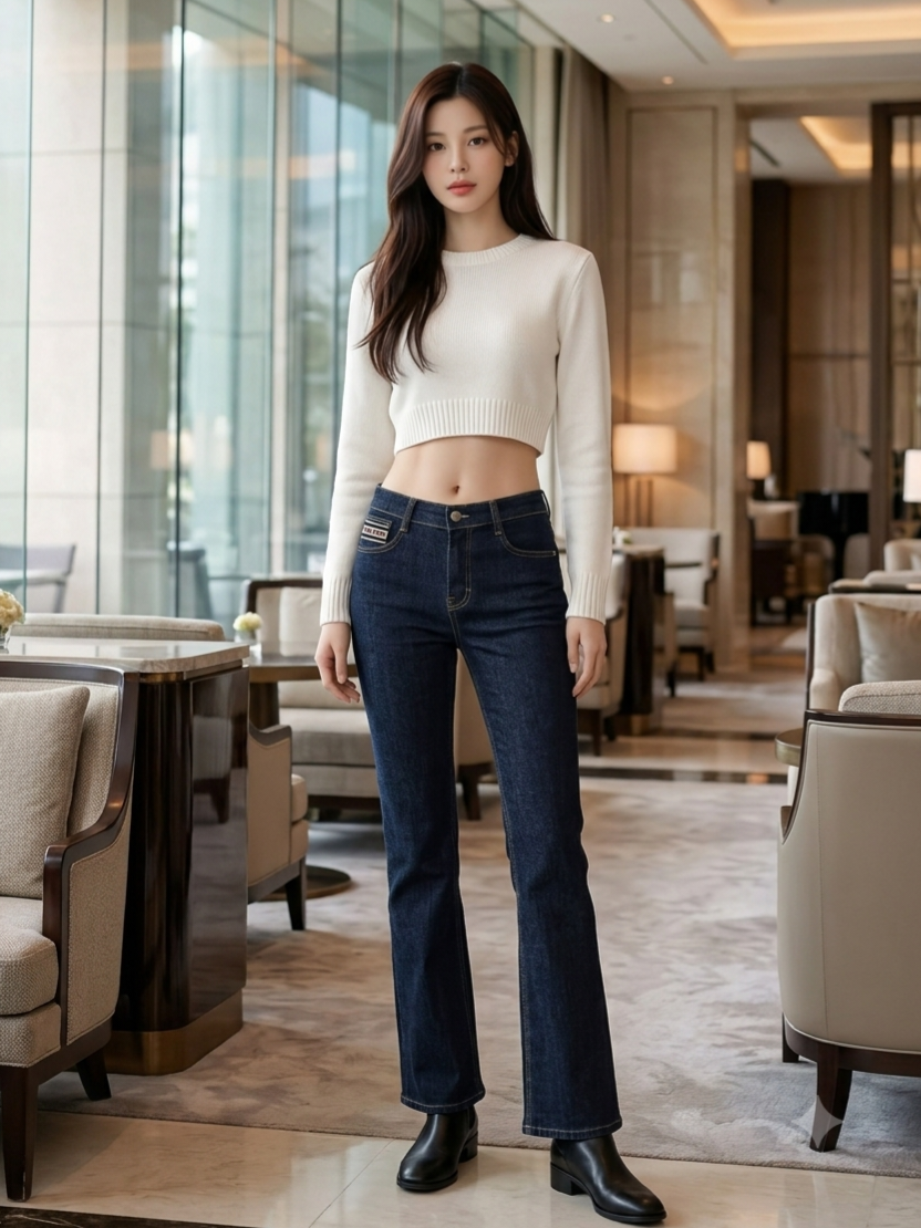 미우미우 부츠컷 청바지