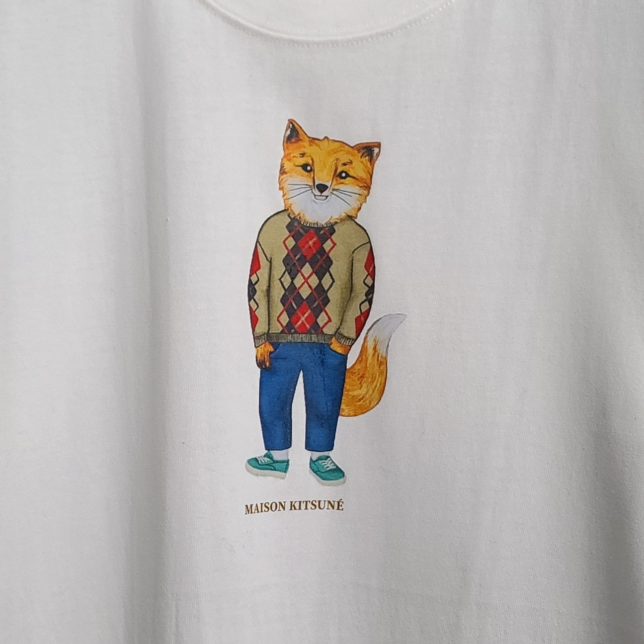 메종키츠네 드레스드폭스 코튼 반팔티