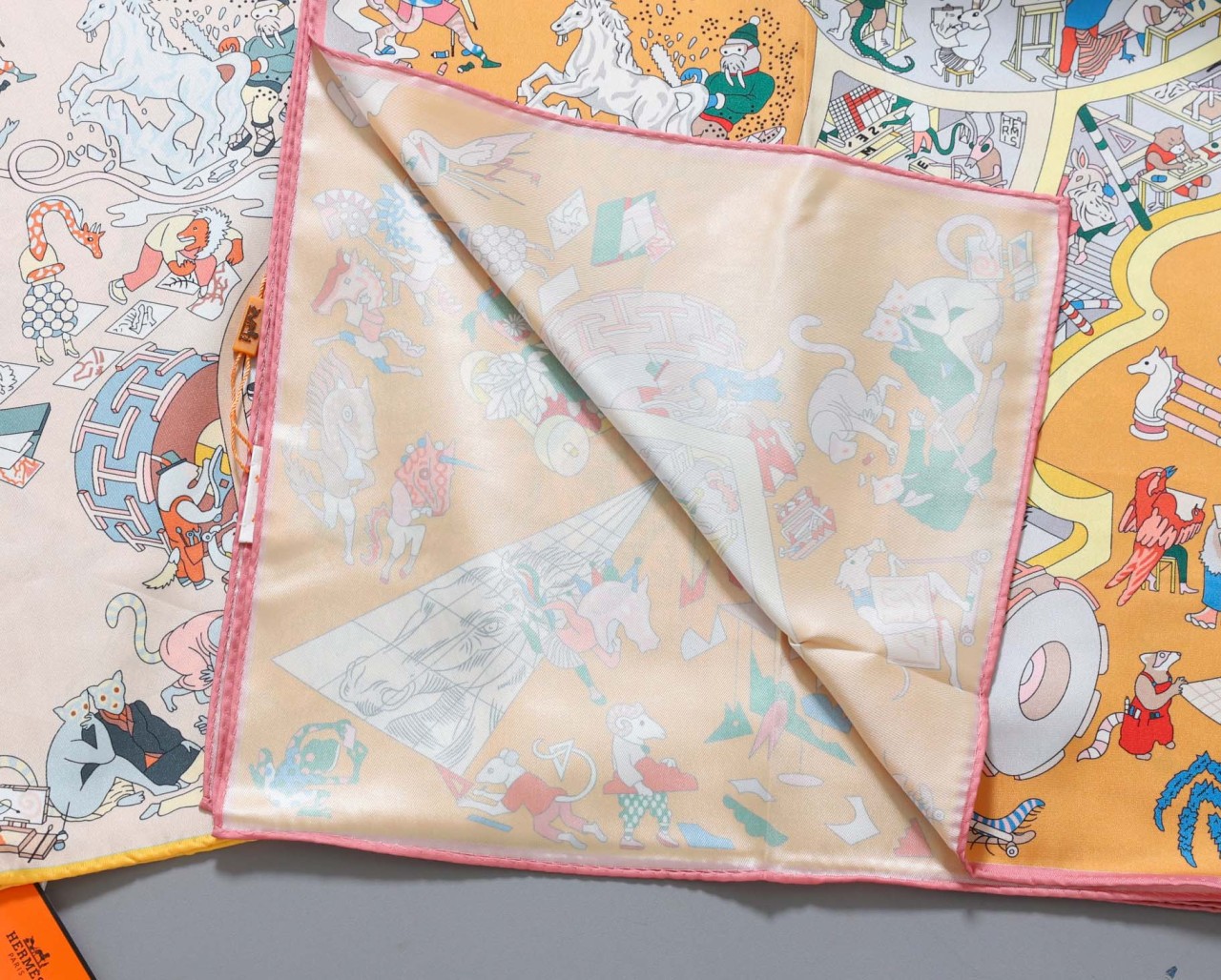 [단순반품ok] 에르메스 아카데미아 히피카 스카프 90 2color