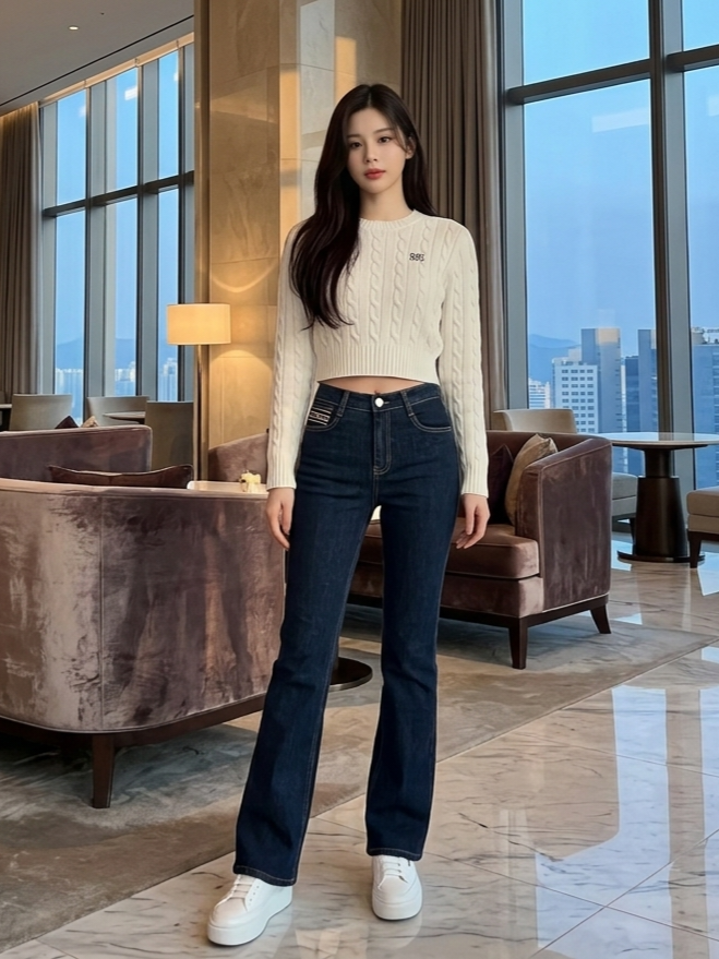 미우미우 부츠컷 청바지