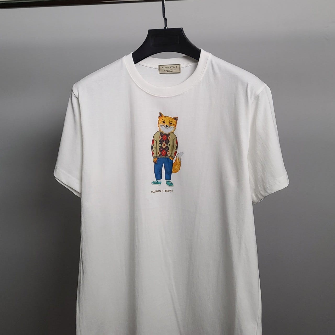 메종키츠네 드레스드폭스 코튼 반팔티