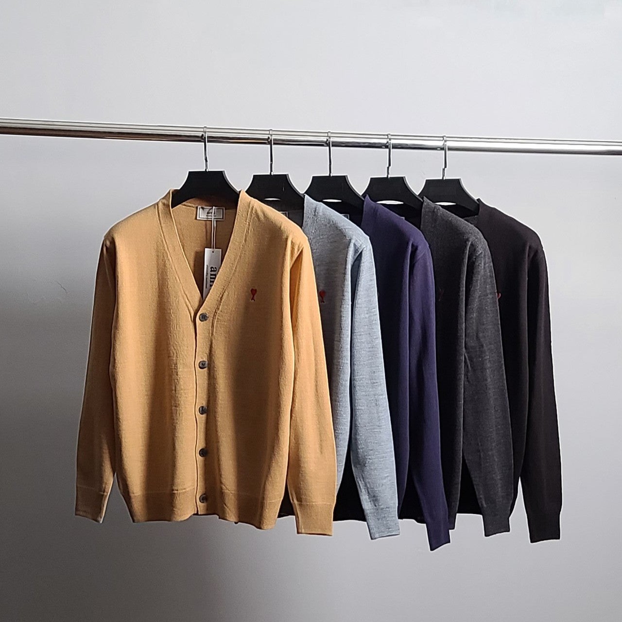 아미 스몰하트자수 가디건 5color