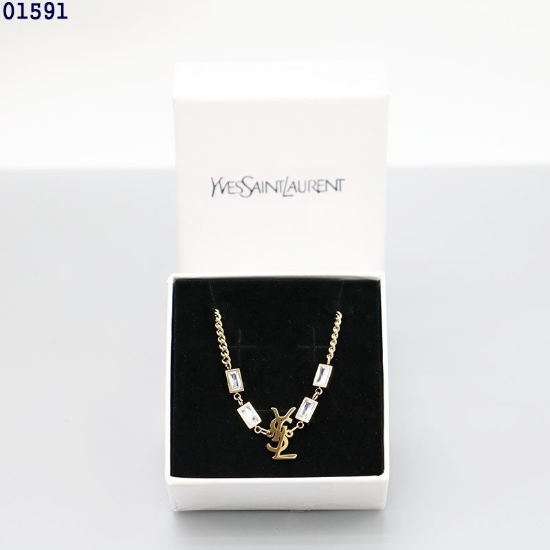 생로랑 YSL 크리스탈 골드 팔찌