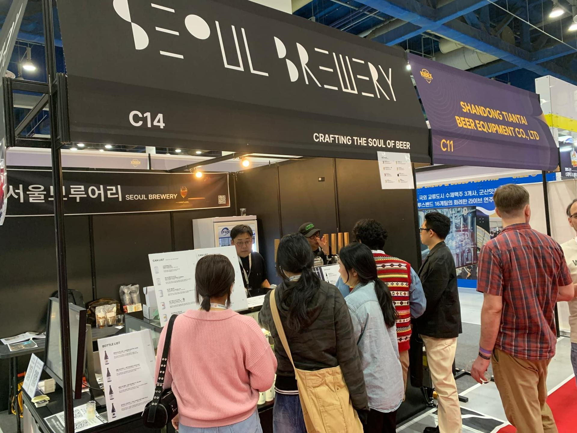 Seoul Brewery runs a booth at KIBEX 2025 in southern Seoul's COEX, Thursday. Courtesy of Andrew White