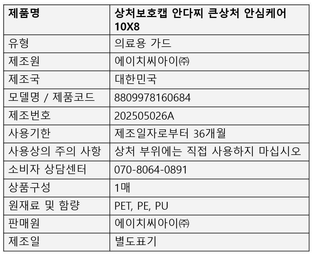 안다찌 큰 상처 (특수용) 안심케어