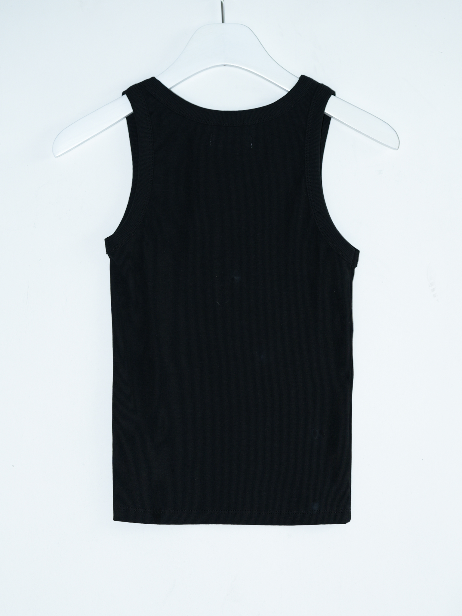 ARTIST RIBBED SQUARE NECK SLEEVELESS (BLACK)