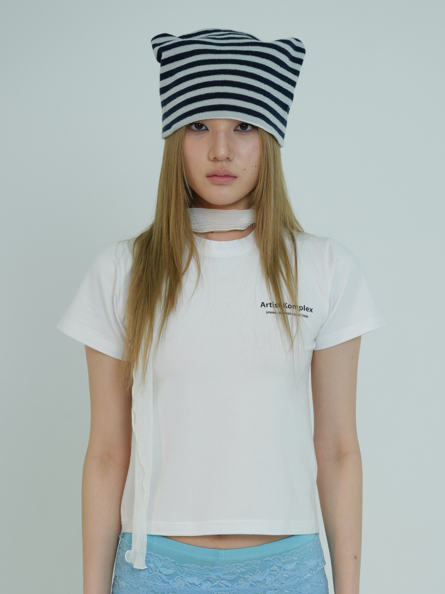 ARTIST TWO-WAY HORN BEANIE (IVORY)