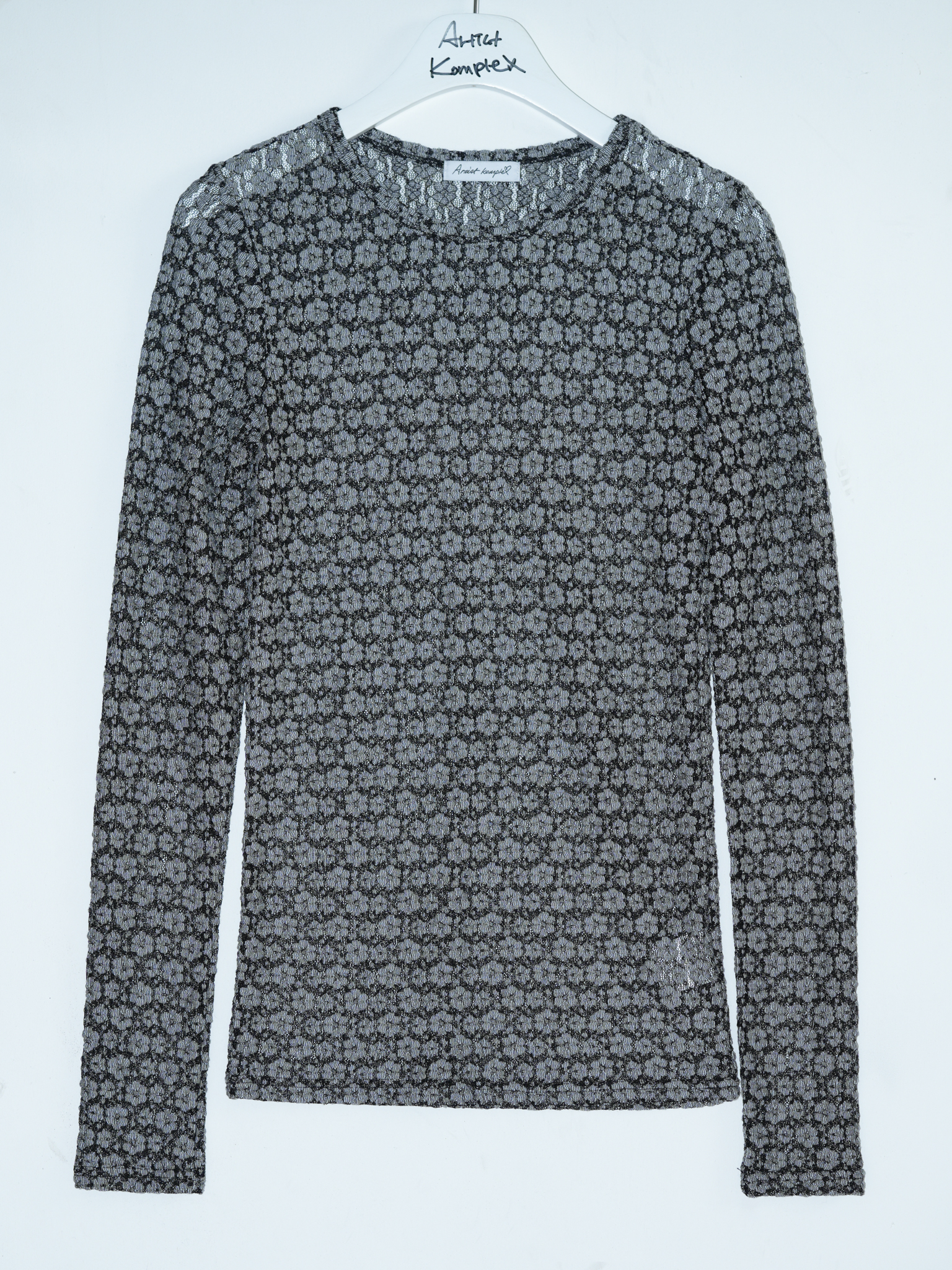 ARTIST FLORAL LACE LONG SLEEVE (GREY)