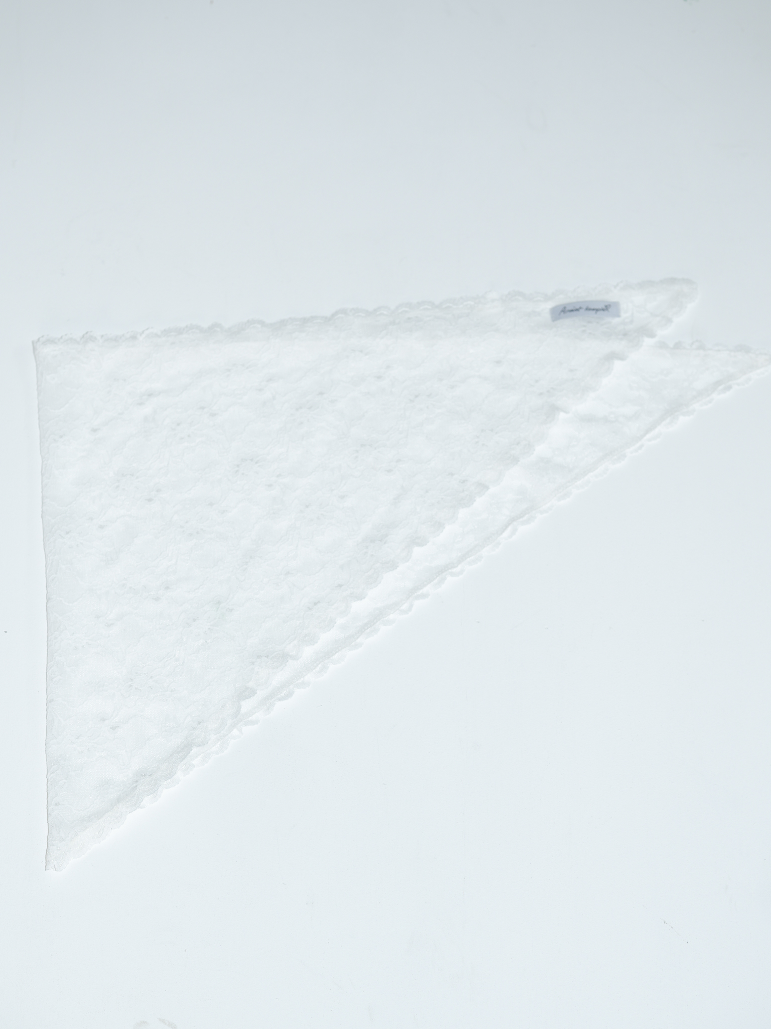 ARTIST LACE TRIANGLE SCARF (WHITE)