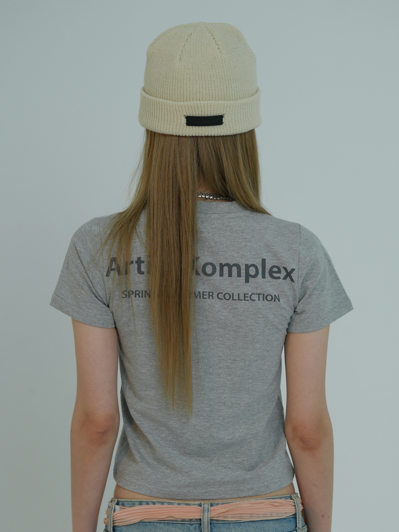 ARTIST LEATHER LABEL BASIC BEANIE (IVORY)
