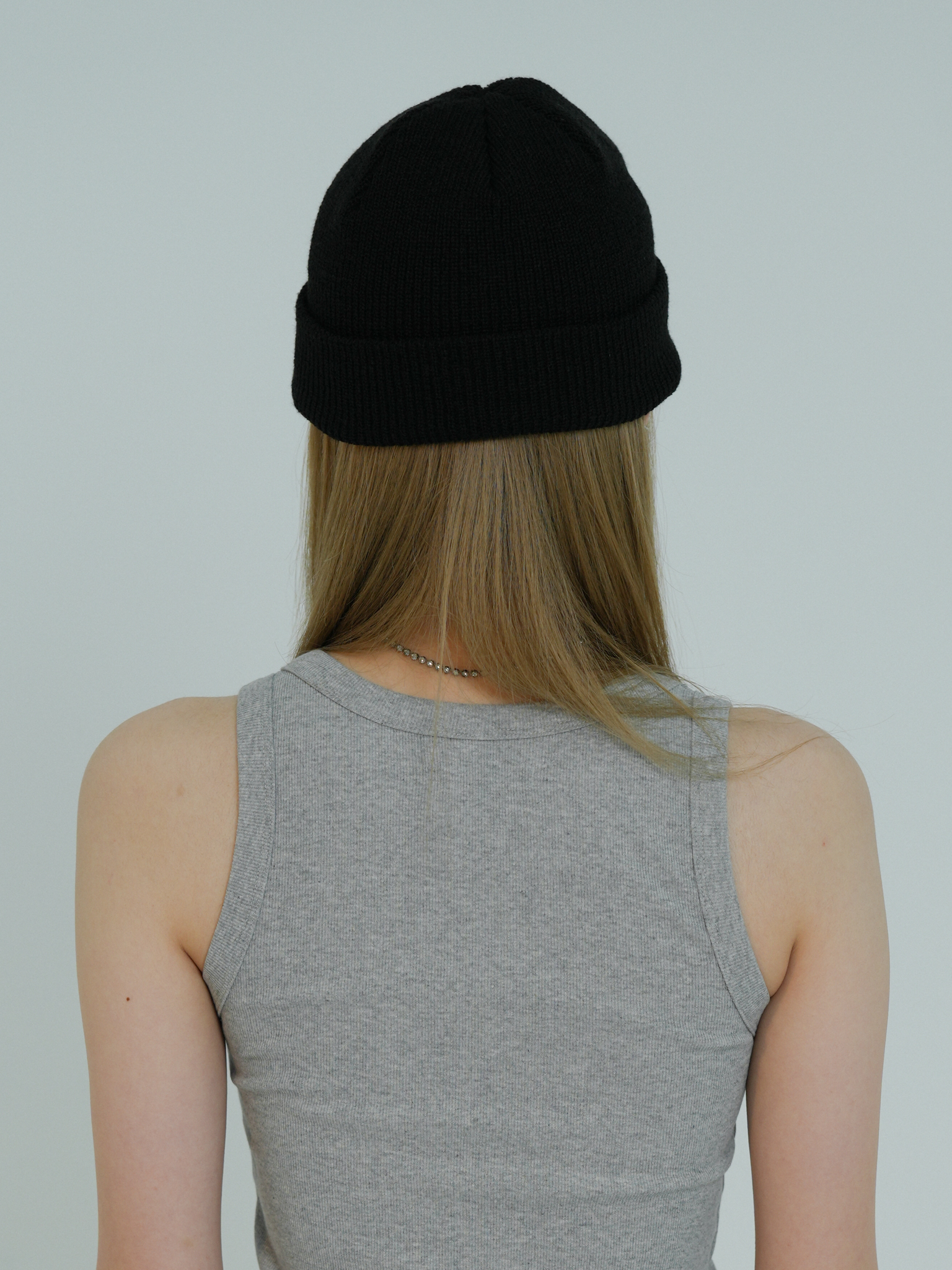 ARTIST LEATHER LABEL BASIC BEANIE (BLACK)