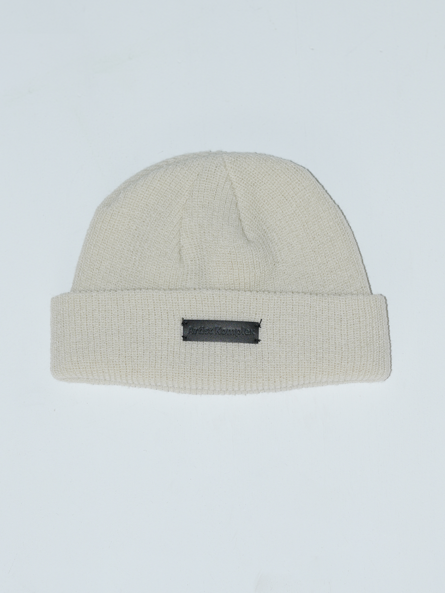ARTIST LEATHER LABEL BASIC BEANIE (IVORY)