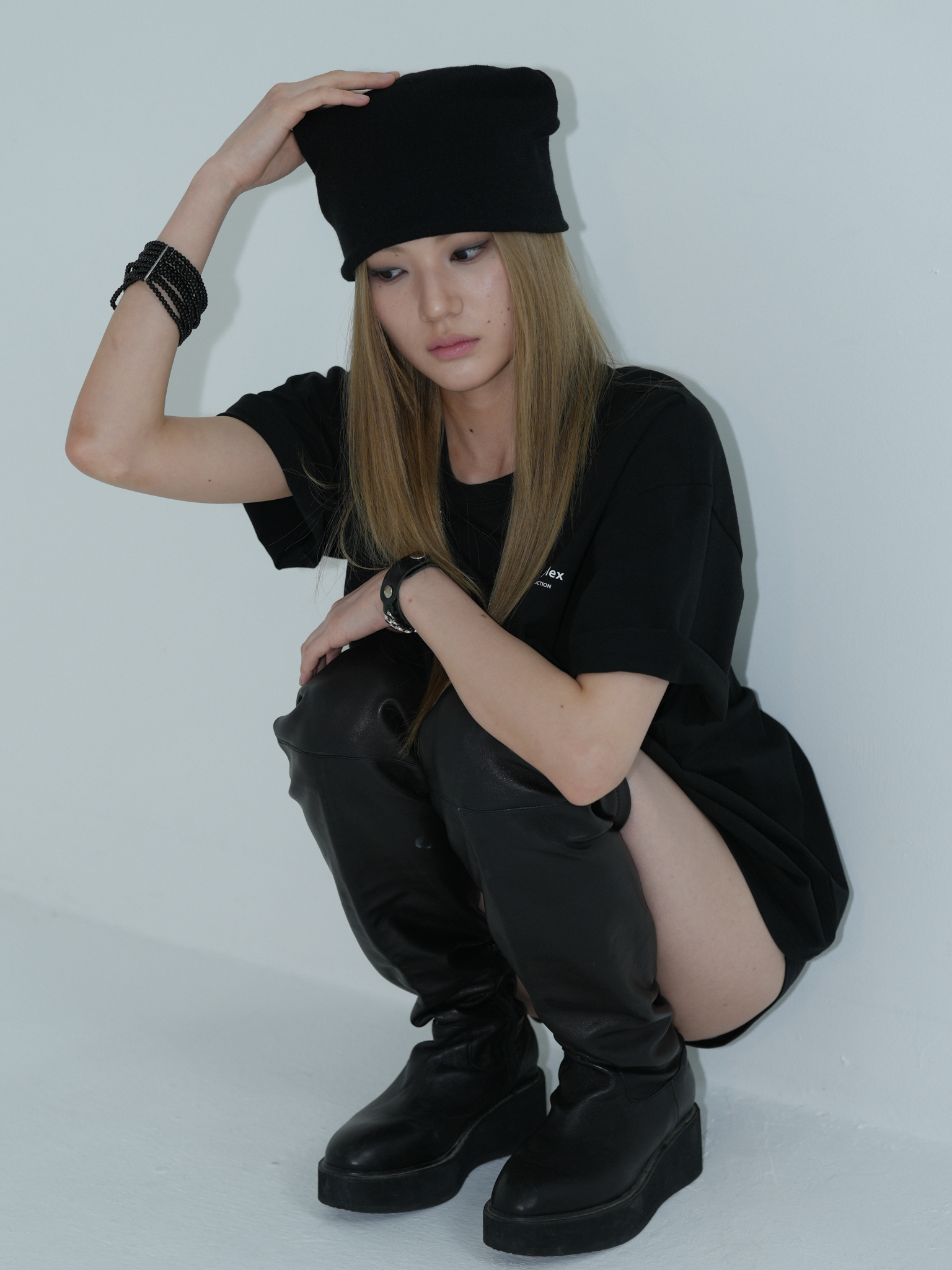 ARTIST TWO-WAY HORN BEANIE (BLACK)