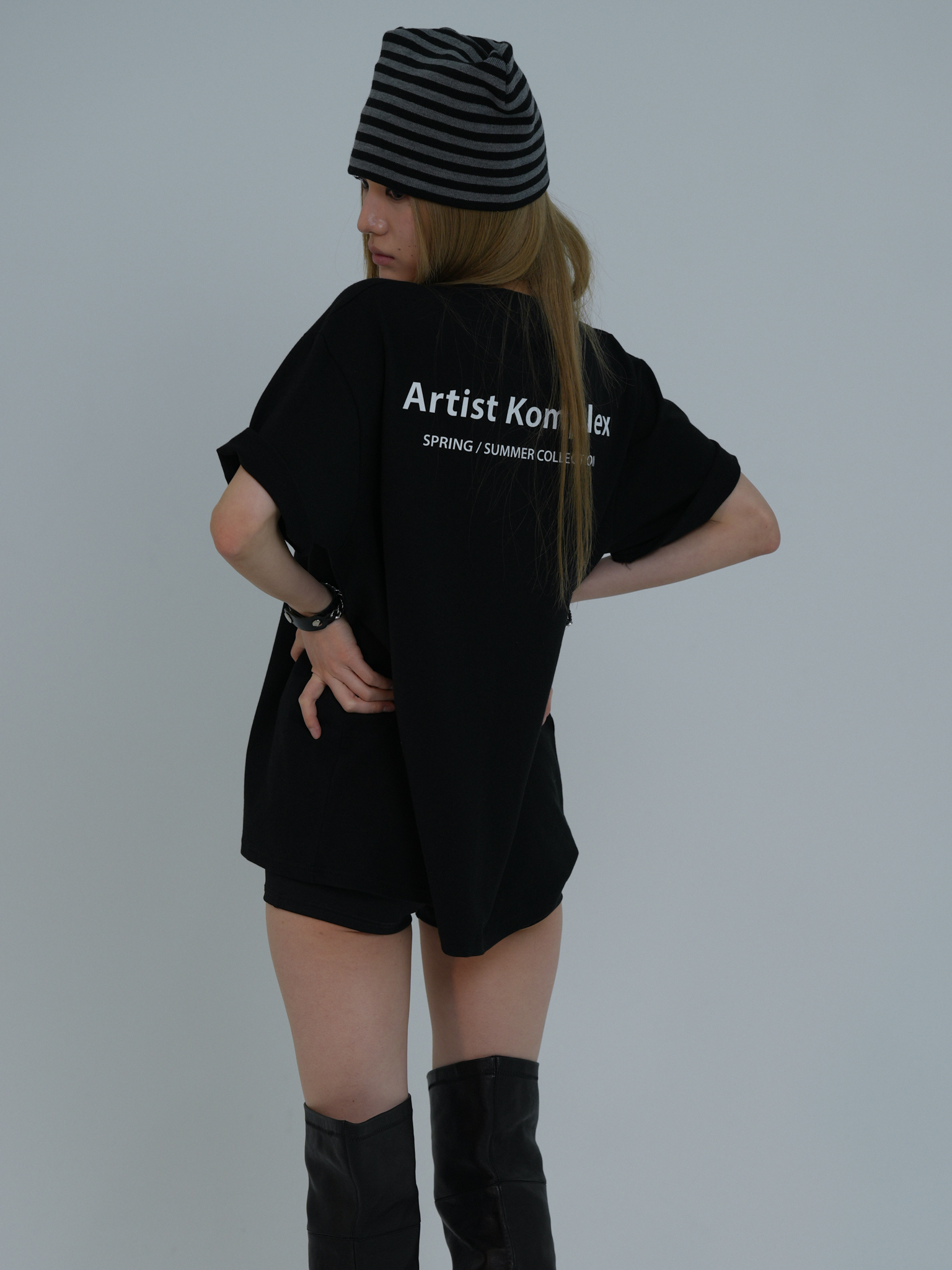 ARTIST TWO-WAY HORN BEANIE (BLACK)