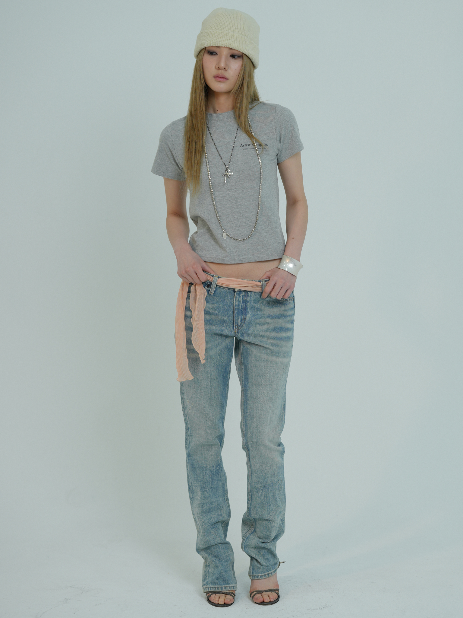ARTIST LEATHER LABEL BASIC BEANIE (IVORY)