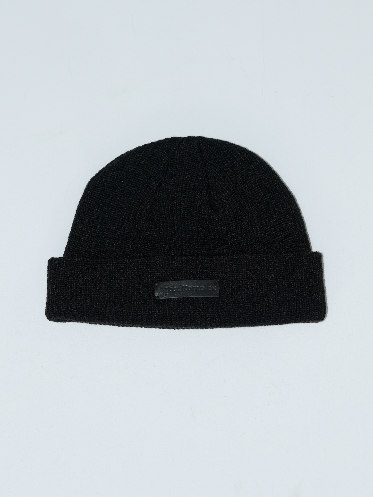 ARTIST LEATHER LABEL BASIC BEANIE (BLACK)