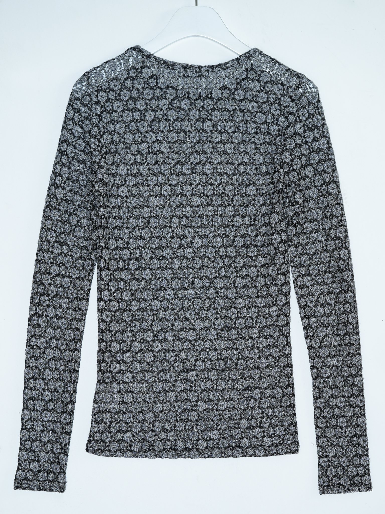 ARTIST FLORAL LACE LONG SLEEVE (GREY)