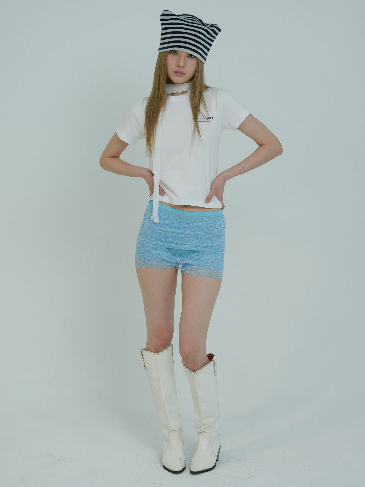 ARTIST TWO-WAY HORN BEANIE (IVORY)