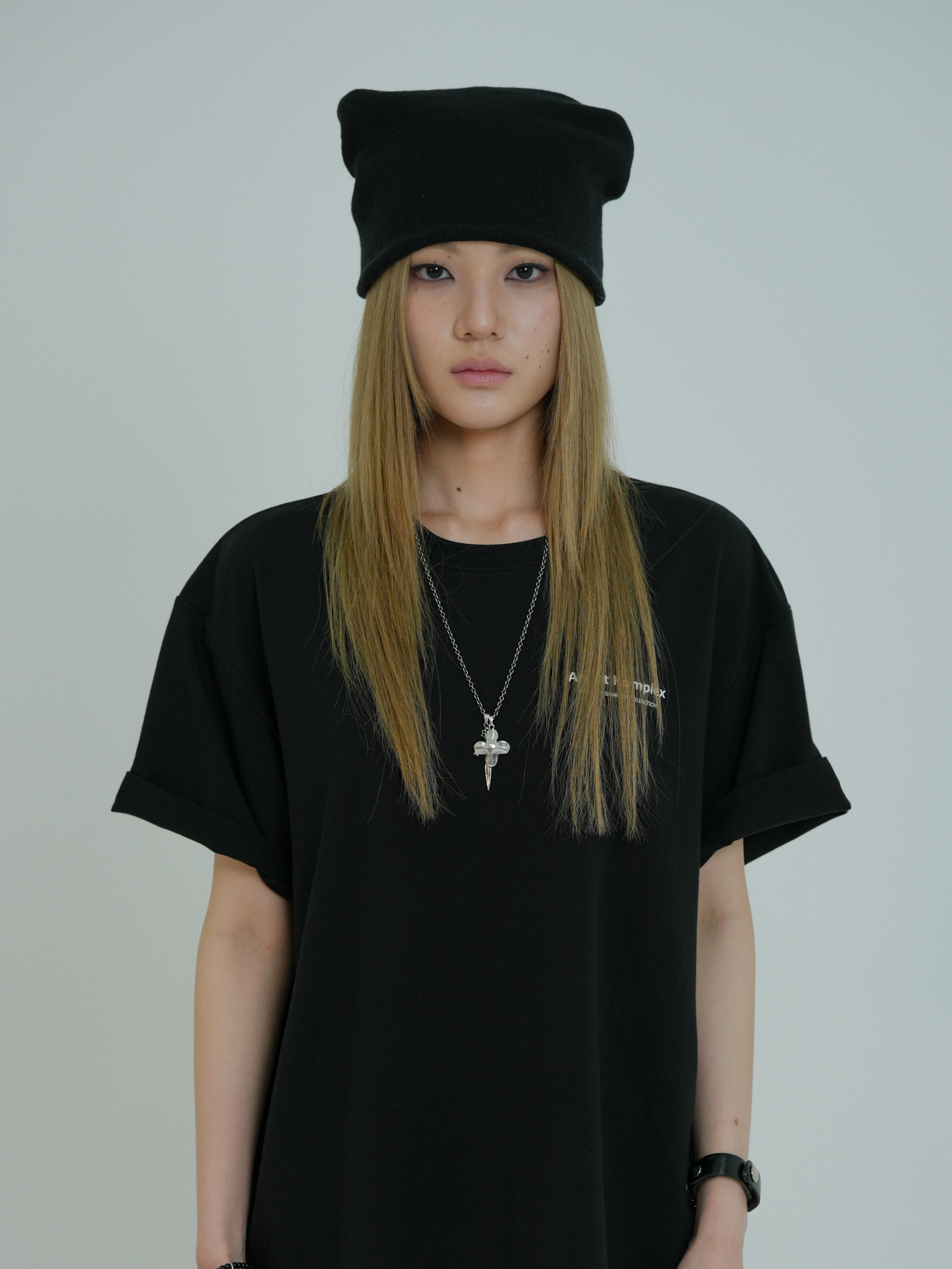 ARTIST TWO-WAY HORN BEANIE (BLACK)