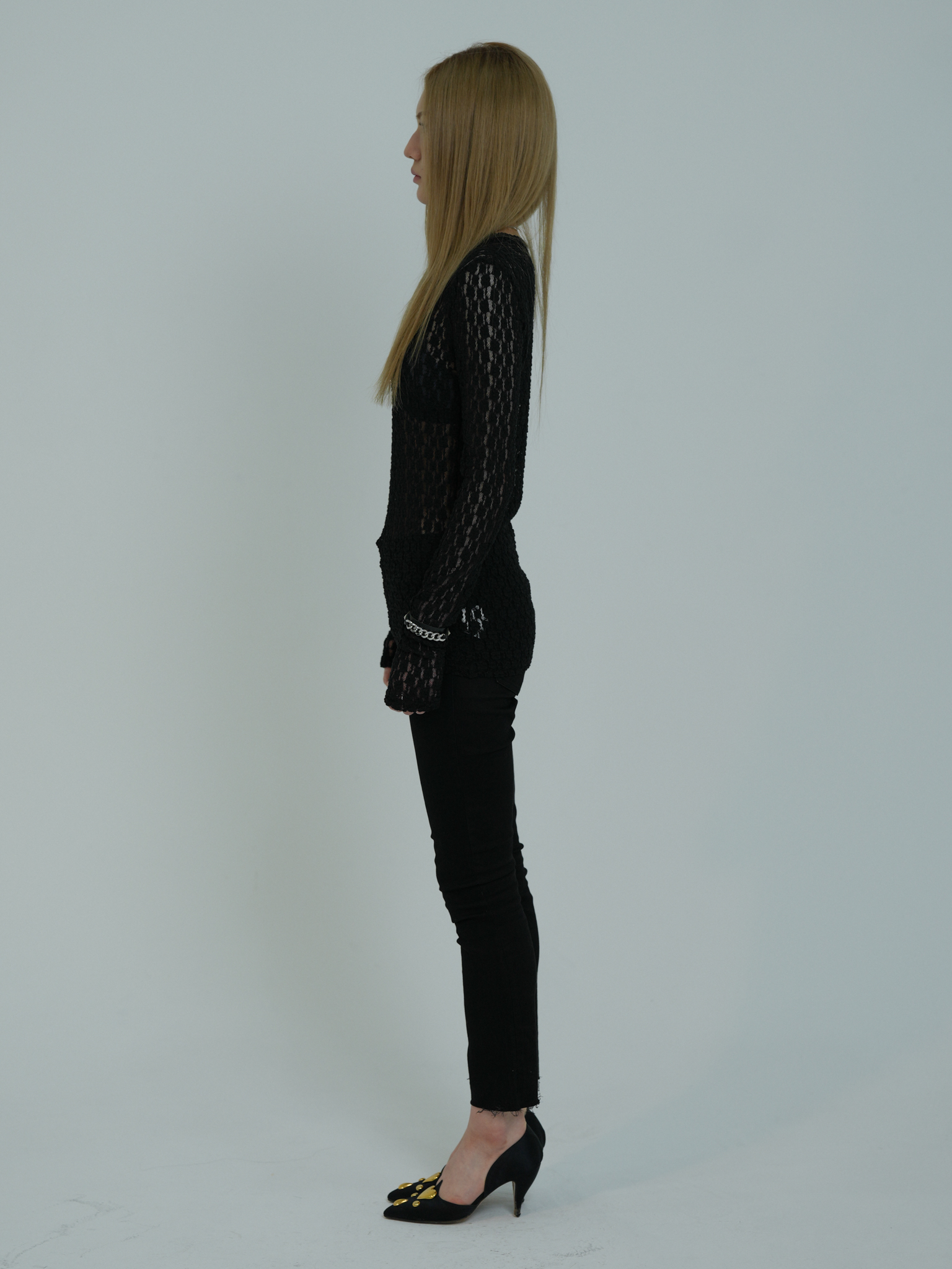 ARTIST FLORAL LACE LONG SLEEVE (BLACK)